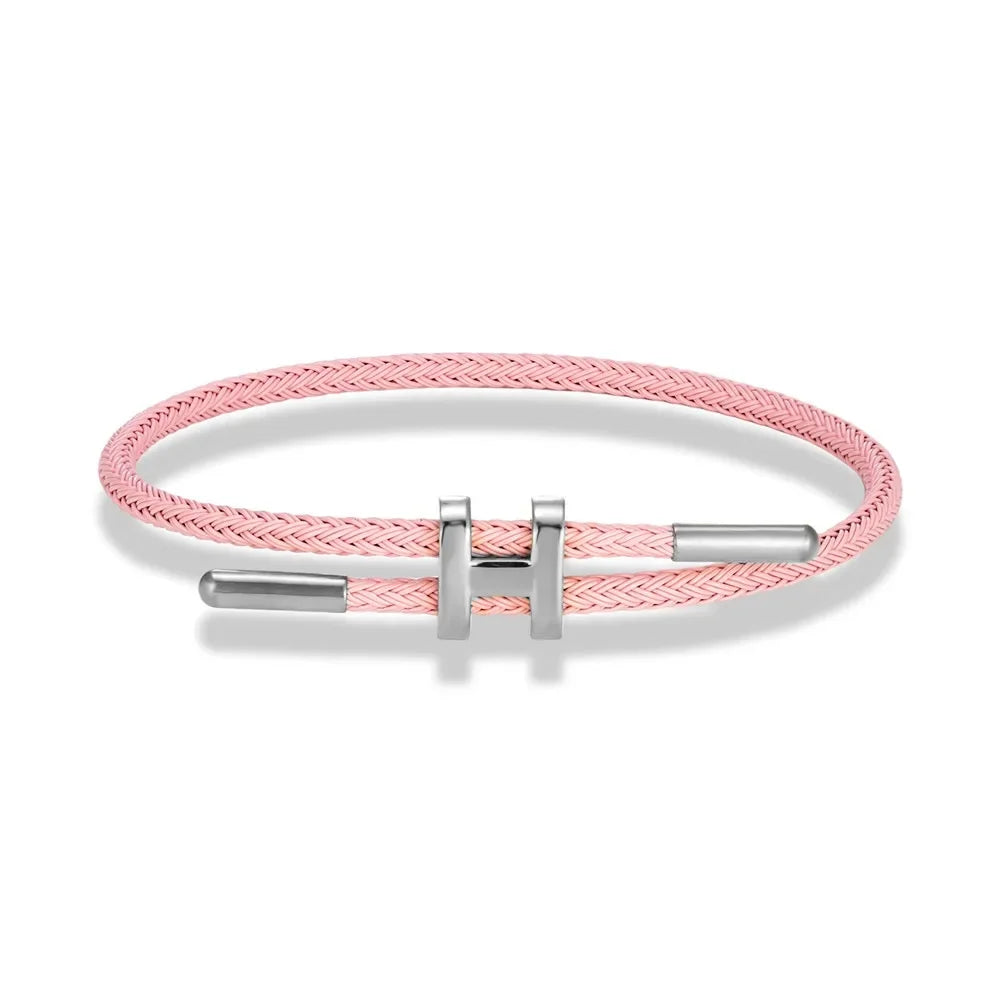 Bracelete de Cordão em H