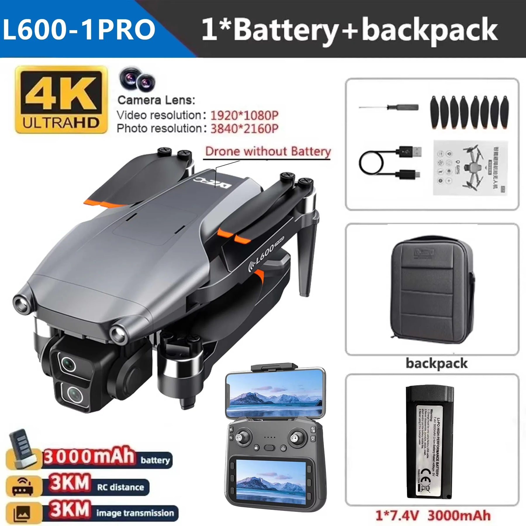 L600-1 Pro – Drone Profissional 4K