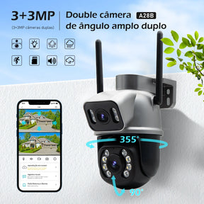 Icsee Black WiFi 4K – Câmera de Segurança Externa