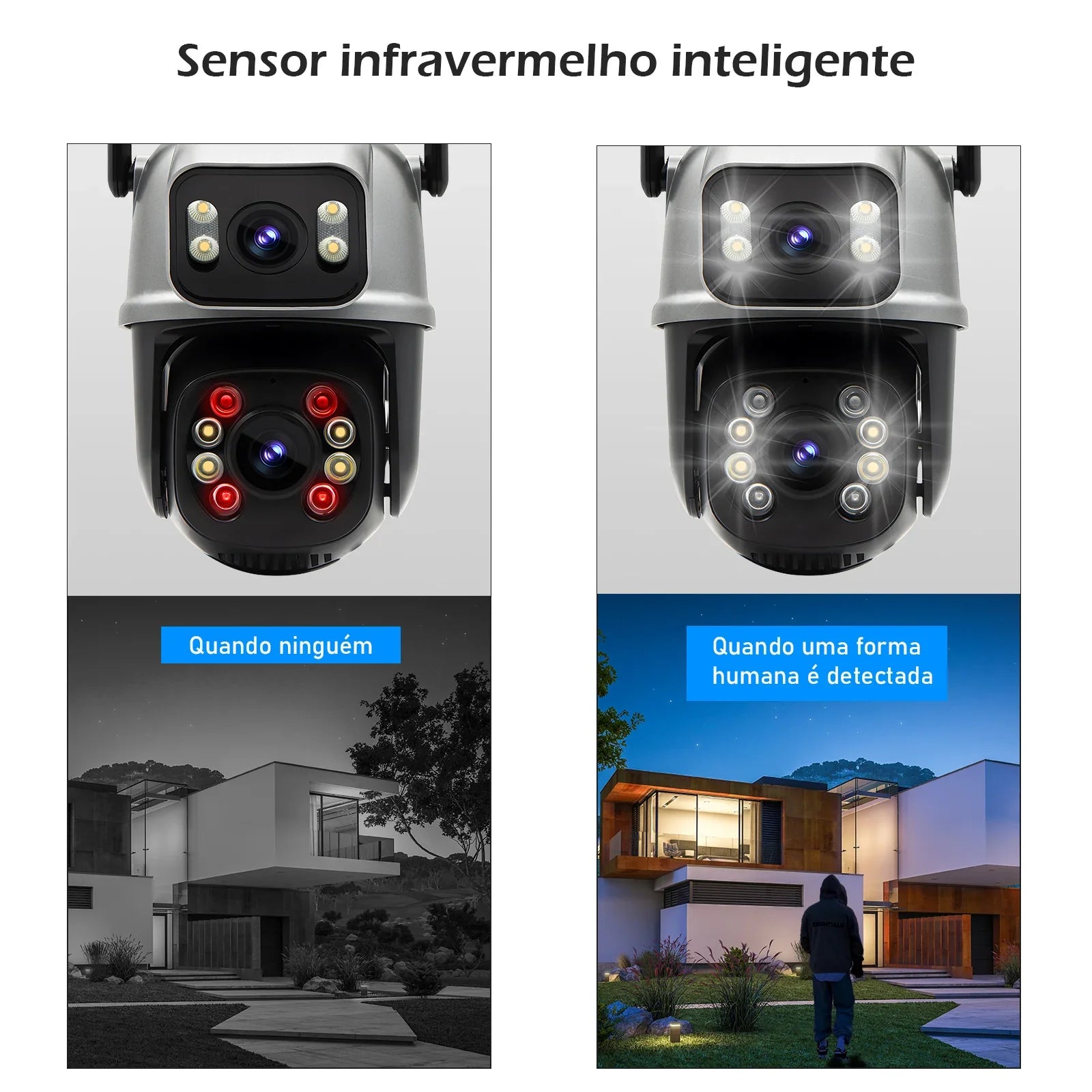 Icsee Black WiFi 4K – Câmera de Segurança Externa