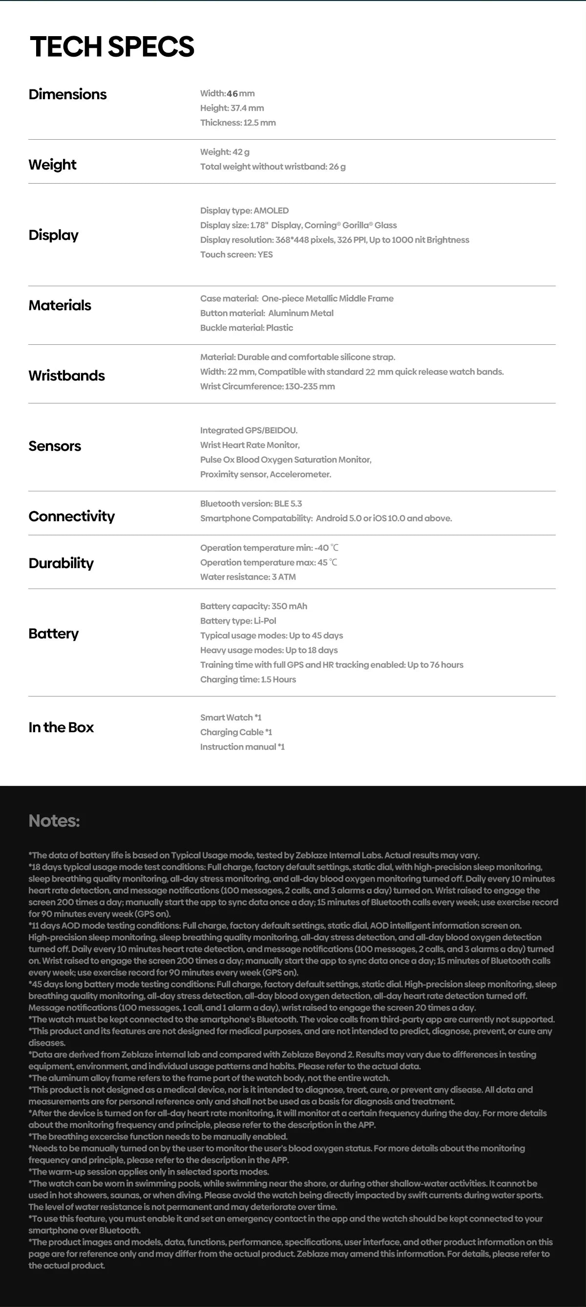 Zeblaze Beyond 3 Plus