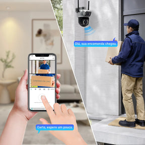 Icsee Black WiFi 4K – Câmera de Segurança Externa