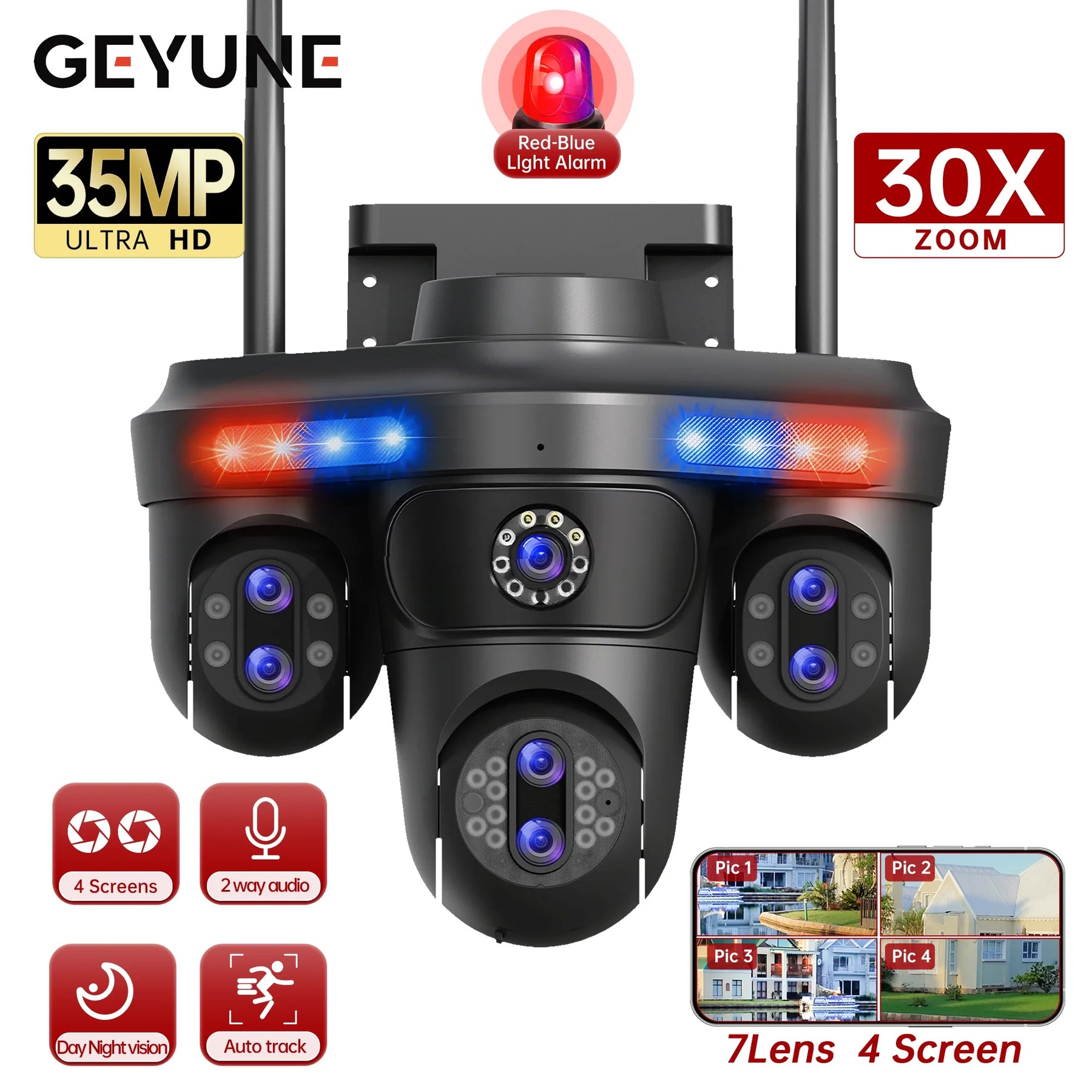 GEYUNE 35MP WiFi IP Camera