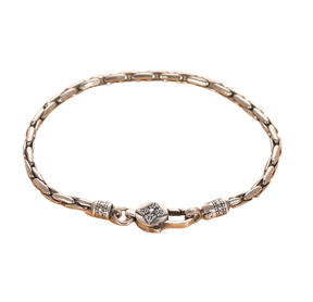 Pulseira masculina banhado a prata