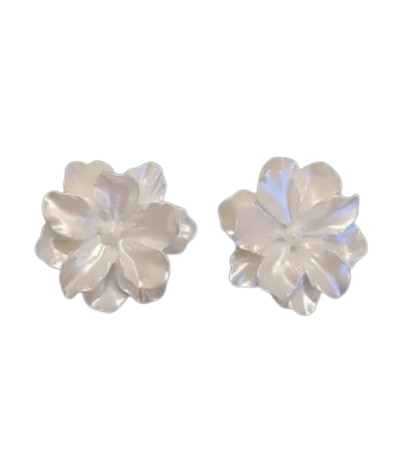 Brincos Femininos de Camélia Branca fairycore